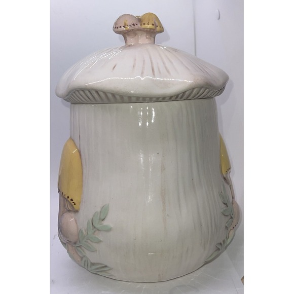 Arnels Mushroom Ceramic 11 Inch Cookie Jar / Canister Tan Mushroom Cap - Picture 7 of 15